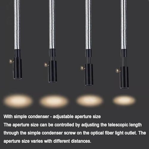 Iluminador de microscopio de Fibra óptica con Luces de Doble Cuello de Cisne, Rango de Longitud de Onda de 570-900 NM, Apertura Ajustable para Aplicaciones científicas, para Sus proyectos.