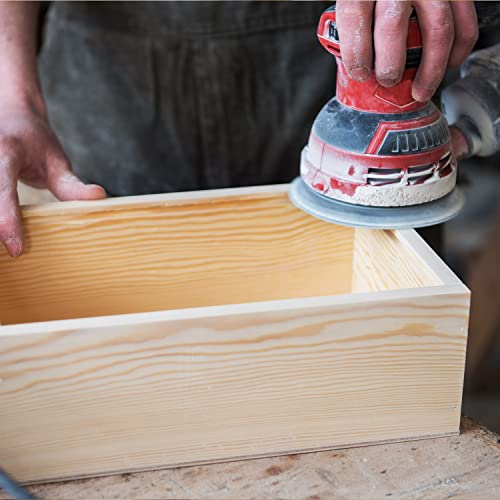 4 Pack Unfinished Wooden Box, 4 Sizes Rustic Small Wood Square Storage Organizer Box For Craft Centerpieces Home Decor Art Collectibles Succulent Plant Pot (4, 5, 6 And 8 Inch) #TOP5