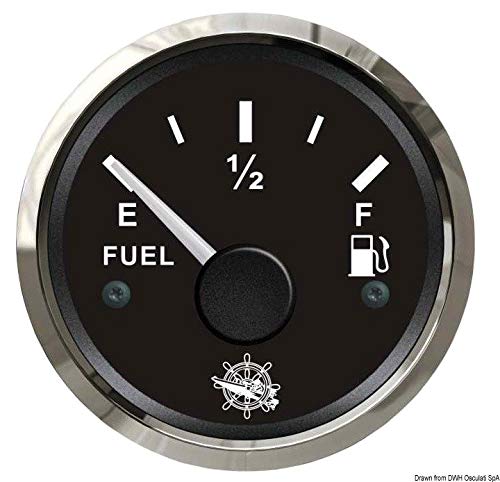 OSCULATI Jauge de Carburant 10/180 Ohm Noir/polie