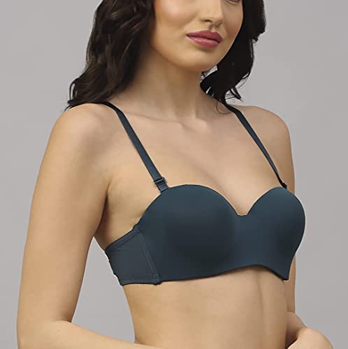Image of Brachy Women's Every Day's Padded Underwired Demi Cup Bra T Shirt Padded Underwired Pushup Bra 85% Poly Cotton, 15% Elastane