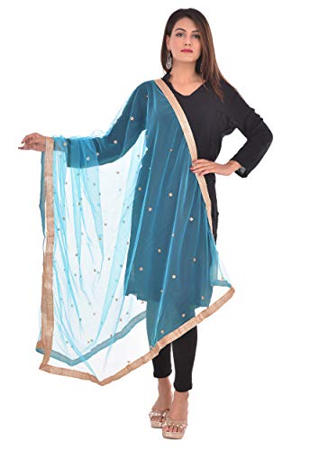Image of YOUTHQUAKE Women's Embroidered Net Dupatta