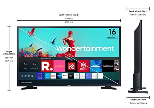 Image of Samsung 108 cm (43 inches) Wondertainment Series Full HD Smart LED TV UA43TE50FAKXXL (Black-Hair Line)