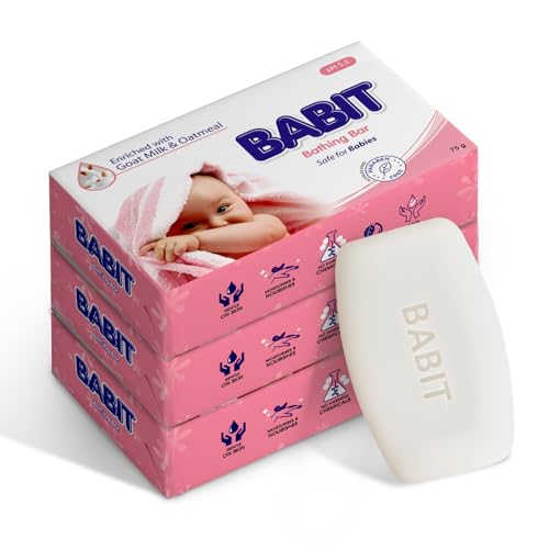 Image of Babit Baby Soap - Pack of 3 (75gm each) | Goat Milk & Shea Butter | Soothes Rashes & Dry Skin | Gentle Hydration for Newborns, Babies & Kids | Baby Skin Care Products Kit Essential