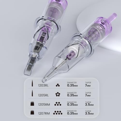 Image of Wormhole Tattoo Cartridge Needles, 20pcs Mixed Sizes 3RL 5RL 5RM 7RM