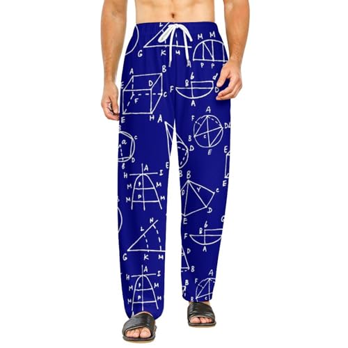 Bas de pyjama femme long Math Art : pantalon de nuit et détente S