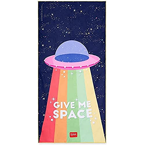 Preisvergleich Produktbild Legami - Strandtuch, Motiv: Space, schnell trocknend, sehr saugfähiges Handtuch aus Mikrofaser, kompakt, leicht zu tragen, Maße: 85 x 180 cm, für Strand, Pool, Meer, Garten.