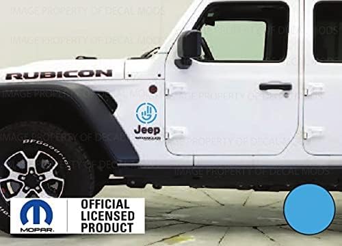 Miniatura 3 de Decal Mods Calcomanías laterales con diseño de mano ondulada para Jeep Wrangler (juego de 2) SJ8R4 (azul agarrador)
