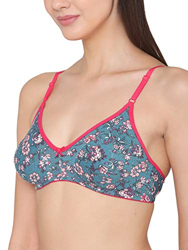 Image of Clovia Women's Cotton Non-Padded Non-Wired Floral Print Bra