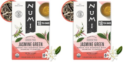 Image of Numi Tea Jasmine Green Tea - Medium Caffeine - 18 Bags (Pack of 2)
