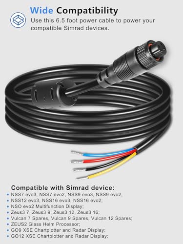 Cable de alimentacion de 4 pines para Simrad Navico repuesto NSS EVO3 GO LSS1 BSM 3