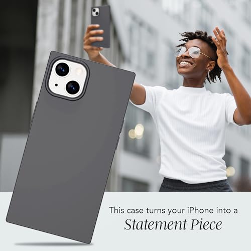 Image of COCOMII Rectangle for iPhone 14 Plus /15 Plus Case, Matte Graphite Silicone