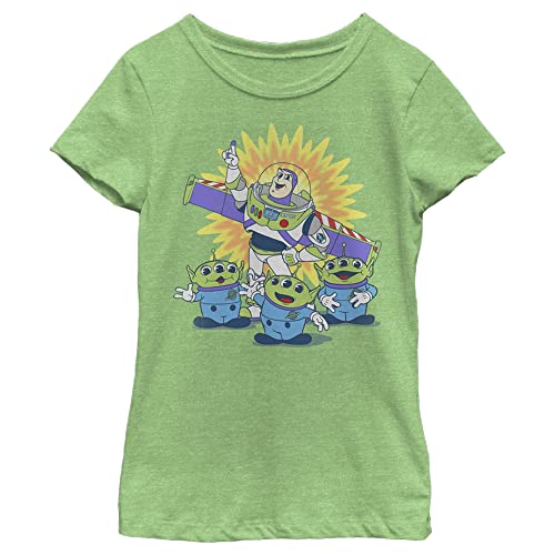 Image of Girl's Toy Story Buzz Lightyear and Aliens T-Shirt