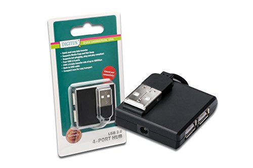 Digitus Mozzo USB - 4 porte - USB 2.0 ad alta velocità - 480 MBit/s - Pacchetto...