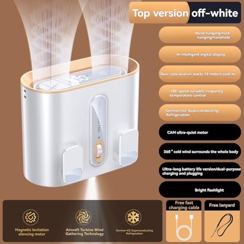 Ventilateur électrique 6000mAh à haute vitesse pour une fraîcheur continue