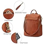 S-ZONE Women Vintage Genuine Leather Backpack Purse Anti-theft Fashion Travel Daypack - Image 5