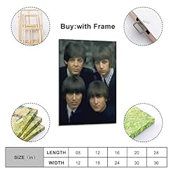 SHUPSY The Beatles – Poster décoratif sur toile – Impression moderne pour chambre à coucher – 40 x 60 cm - Les Beatles, Paul McCartney, John Lennon, RIngo Starr, George Harrison SHUPSY The Beatles - Poster décoratif sur toile - Impression moderne pour chambre à coucher - 40 x 60 cm – Image 2
