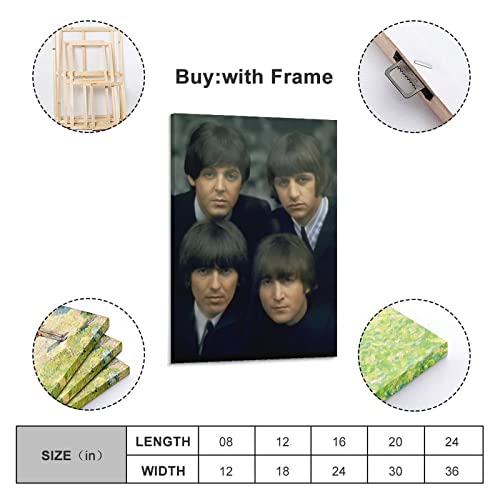 SHUPSY The Beatles – Poster décoratif sur toile – Impression moderne pour chambre à coucher – 40 x 60 cm - Les Beatles, Paul McCartney, John Lennon, RIngo Starr, George Harrison SHUPSY The Beatles - Poster décoratif sur toile - Impression moderne pour chambre à coucher - 40 x 60 cm – Image 3