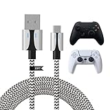 SOUND FOX USB A to USB C Cable, 10ft Nylon Braided Type C Charger Cord, Sync Data Transmission Wire for PS5/PS4/Xbox Series X/S/Switch/Pro/Lite Controller,Android Phone