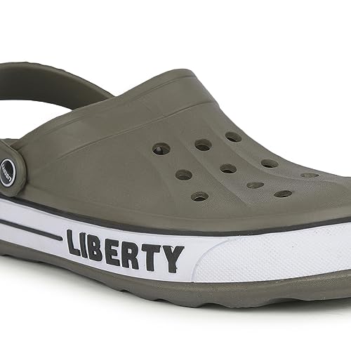 Image of Liberty A-HA LITEWALK Clogs for Men Black, Navy Blue, Green, Grey, Blue, Khaki & Off White | Casual Slip-On Slingback Clog for Walking & Outdoor Use