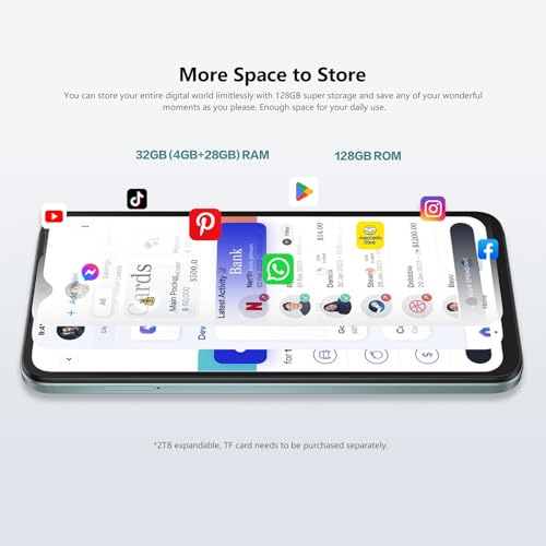 DOOGEE Note 56X Pro Mobile Phones, Newest Android 16 Smartphone with Gemimi AI, 6150mAh, 32GB+128GB/2TB Android Phone, 6.56" HD+ 90Hz, 4G Dual SIM Free Mobile Phone Unlocked, Face ID/5G WiFi/OTG/NFC - Image 4