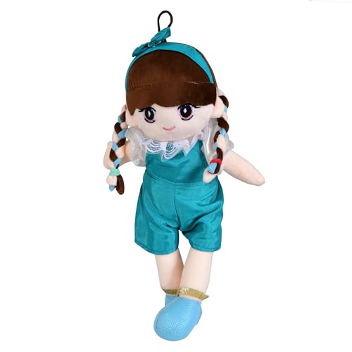 Image of Fun4you Plush Doll 40cm - Soft Stuffed Toy for Girls, Baby & Kids | Cute Blue Cuddly Doll for Birthday Gift, Playtime, Nursery Decor, Return Present & Plushie Toy for Children