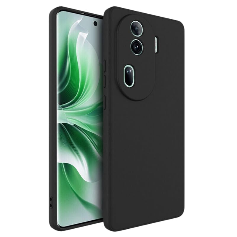 Image of BlazeTech for [ Oppo Reno 11 Pro 5G / Reno11 Pro 5G ] Liquid Silicone Back Case Cover Flexible |Inner Lining| with Camera Protection Back Cover for [ Oppo Reno 11 Pro 5G / Reno11 Pro 5G ] - Black