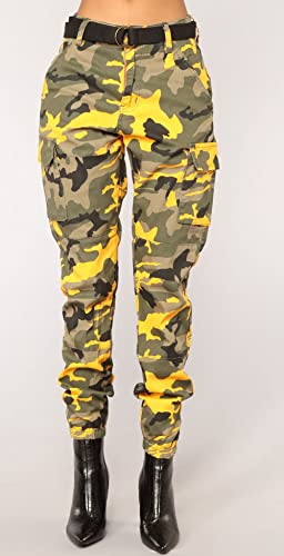 CHARTOU Women Camouflage Joggers Long Pants Mid Waist Camo Cargo Pants Workout Slacks Lounge Pants2