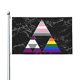 Gartenflagge Demigirl Aegosexuell Homoromantisch Dreieck Stolz Hofflagge Hofschild Willkommensflagge Für Clubs Konzerte Bauernhaus 90X150 CM