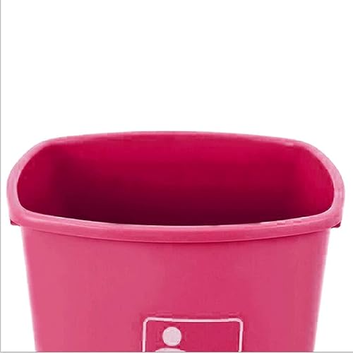 Miniatura 4 de NTIYOU Botes de basura comerciales de plástico Brute sin tapa, para laboratorio, oficina, saneamiento, basura, reciclaje (color rojo rosa, 30 litros)
