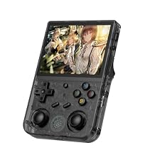 RG353VS Handheld Game Console 3.5 Inch IPS Screen 640*480 High Resolution CPU RK3566 Quad-Core System Linux 1G/64G+16G 3200mAh BatteryBlack Transparent