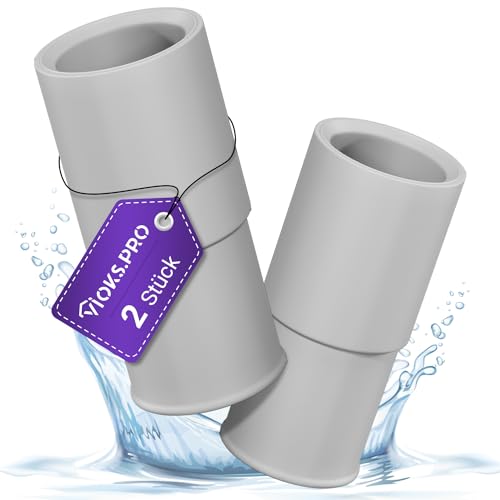 Viоks.pro Set 2x Waschmaschine Ablauf Adapter 21 auf 19 mm Ø - Waschmaschine Abfluss Adapter für Abwasserschlauch Waschmaschine Ablaufschlauch Verlängerung/Ablaufschlauch Geschirrspüler