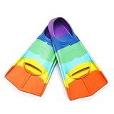 Prsca Kids Swim Fins,Short Youth Fins Swimming Flippers,Swim Training Fins for Lap Swimming,for Chil