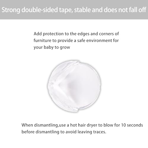 Image of Table Corner Protectors for Baby (12 Pack) - Clear Furniture Edge Corner Guards are Used to Cover Sharp Furniture and Table Edges to Protect You and Your Baby