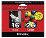 lexmark 16 26 Lexmark Lexmark Combo Pack # 16, 26 schwarz, cyan, grün, gelb Tintenpatrone Tintenpatrone für Tintenstrahldrucker (# 26, schwarz, cyan, grün, Magenta, Gelb, Tintenstrahl, 178 mm, 165 mm, 47,6 mm, 150 g)