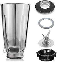 Blendin 5 Cup Replacement Stainless Steel Jar Set, Compatible with Oster & Osterizer