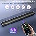 Puriom Sound Bar for Smart TV, 100W Sound Bar with Bluetooth 5.3/ARC/Opt/AUX Connect, 2-in-1 Detachable Home Soundbar, Home Theater Speaker & Bass Effect, for TV/PC/Projectors