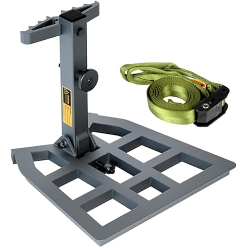Tomaki Saddle Hunting Platform, Aluminum Adjustable Tree Saddle Platform, Saddle Hunting Platform for Hunting, Reliable Silent Adjustable 12''X12'' Saddle Hunting Accessories Hunting Saddle Kit