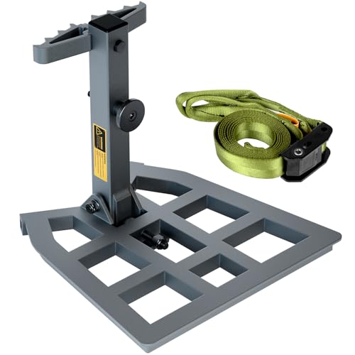 Tomaki Saddle Hunting Platform, Aluminum Adjustable Tree Saddle Platform, Saddle Hunting Platform for Hunting, Reliable Silent Adjustable 12''X12'' Saddle Hunting Accessories Hunting Saddle Kit