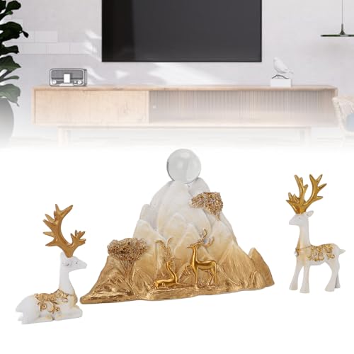 Ensemble de décoration de cerf debout en résine compact pour meuble - 3