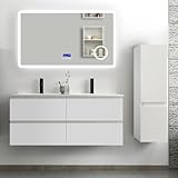 【Fermez le tiroir automatiquement】Armoires de salle de bains tiroirs à fermeture douce et lisse réduisent l'usure et les rayures. Son design moderne s'intègre parfaitement dans n'importe quel décor