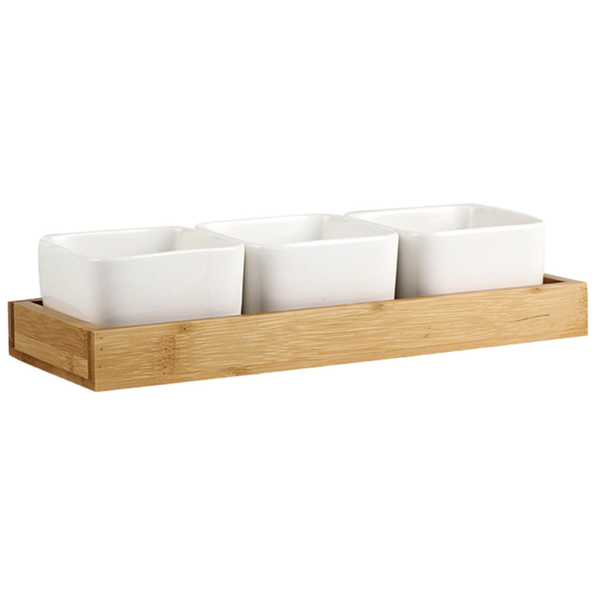 Plateau à Condiments en Céramique Compartiments Divisés, Facile à Nettoyer et Portable, pour Garçon et Filles et Service Alimentaire à Domicile