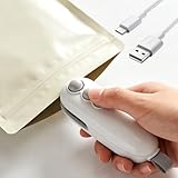 Mini Folienschweißgerät Mit Cutter, 2 in 1 Tragbarer Wiederaufladbarer Bag Sealer mit Magnetfuß, Handgehaltenes Heißsiegelgerät Für Plastiktüten Und Chips, Küchen Gadget Für Lebensmittellagerung