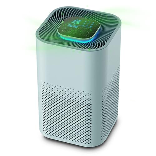 Purificador de Aire para Habitaciones y dormitorios Grandes, Filtro Hepa Limpia el 99,97% de Virus, Polen, Polvo, Humo y alergias Purificador de Aire, Control Remoto y táctil