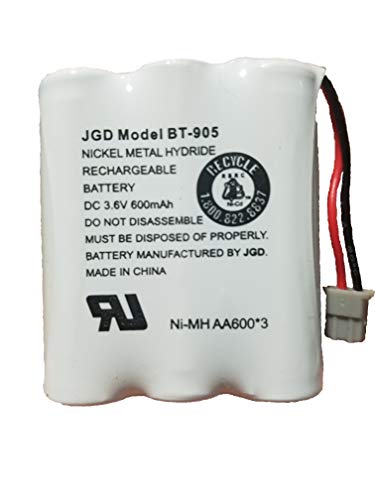 JGD BT-905 BT-800 BBTY0663001 Battery Compatible with Uniden BT905 BT800 BT-1006 BP-905BBTY-0444001 BBTY-0449001 Panasonic P-P501 P-P508 at&T 200 24032 Cordless Telephones