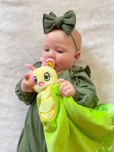 Image of Butterfly Lovey Blanket for Baby | Large 20 inch x 20 inch Baby Lovey for Girls | Cute Butterfly Security Blanket for Babies and Toddlers