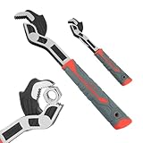 Trasylph Verstellbarer Schraubenschlüssel, 7–15 mm, 15–35 mm, selbsteinstellender Schnellschlüssel, multifunktional, selbstsichernd, Rohrzange, Schnellschlüssel für Auto, Fahrrad, Sanitärreparaturen,