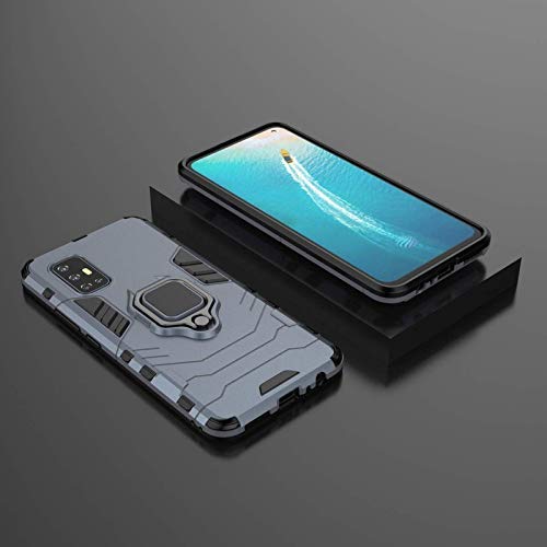 Image of ONELIKE 360 Shockproof Slim Drop Full Body Protection Robot Ring Phone Back Cover for vivo 1919 / vivo V17 - Blue
