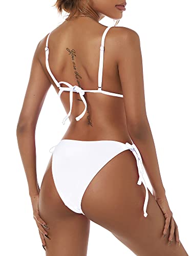 Image of ZAFUL Women's Triangle Bikini Floral String Bikini Set Two Piece Swimsuit Bathing Suits