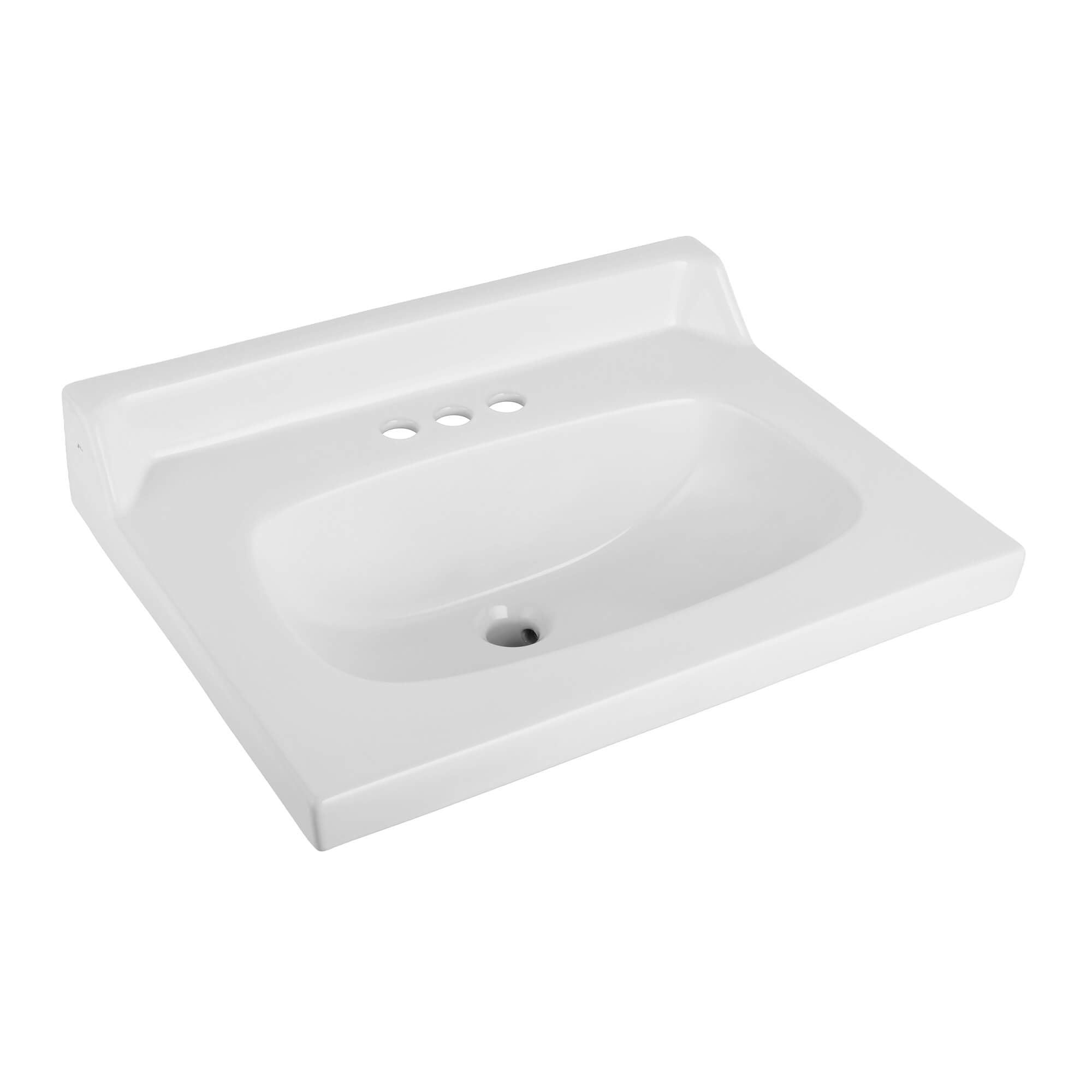 Fine Fixtures Ceramic Bathroom Sink Top with Raised Back - Fits Standard 24” Vanity | Elegant and Durable Bathroom Sinks for Modern Homes - Upgrade Your Space - Perfect for Any Bathroom Design