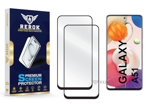 Image of Gorilla Tempered Glass Screen Protector Compatible with Samsung Galaxy A51 [Pack of 2] | Edge-to-Edge, Bubble-Free, Case Friendly, Easy Installation Kit